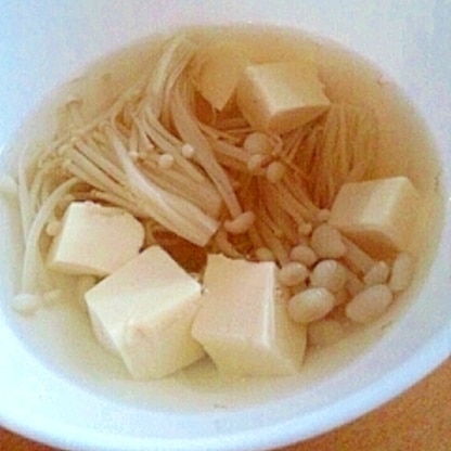 えのきと豆腐の中華スープ